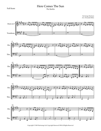 Here Comes The Sun (arr. Fernando Britto)