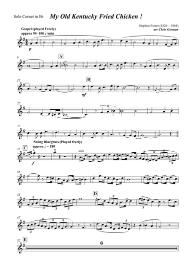 My Old Kentucky Fried Chicken (arr. Chris Gorman)