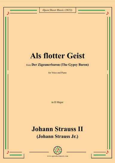 Johann Strauss II-Als flotter Geist,in D Major (arr. OSM Press)