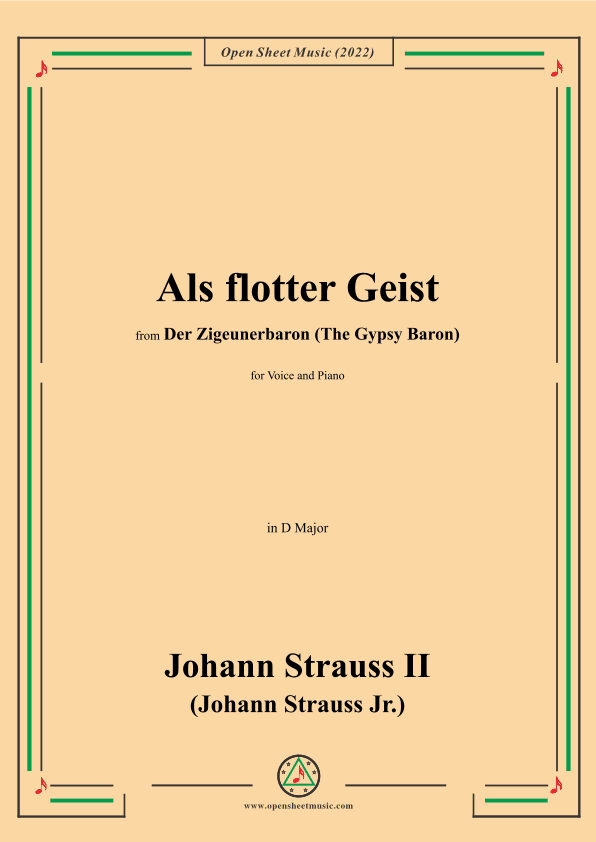 Johann Strauss II-Als flotter Geist,in D Major (arr. OSM Press)