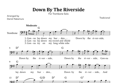 Down By The Riverside (For Trombone Solo) (arr. Daniel Nakamura)