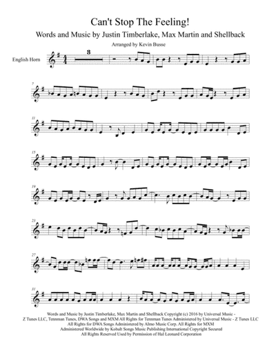 Can't Stop The Feeling  from TROLLS (arr. Kevin Busse)