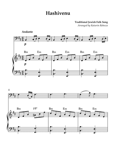 Hashivenu (arr. Kaiserin Rebecca)
