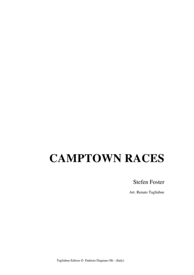 CAMPTOWN RACES - For SATB Choir (arr. Renato Tagliabue)