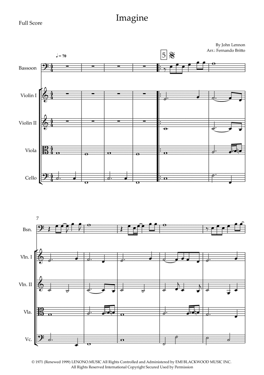 Imagine (arr. Fernando Britto)