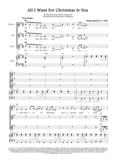All I Want For Christmas Is You (arr. Henrique F Mangoni)