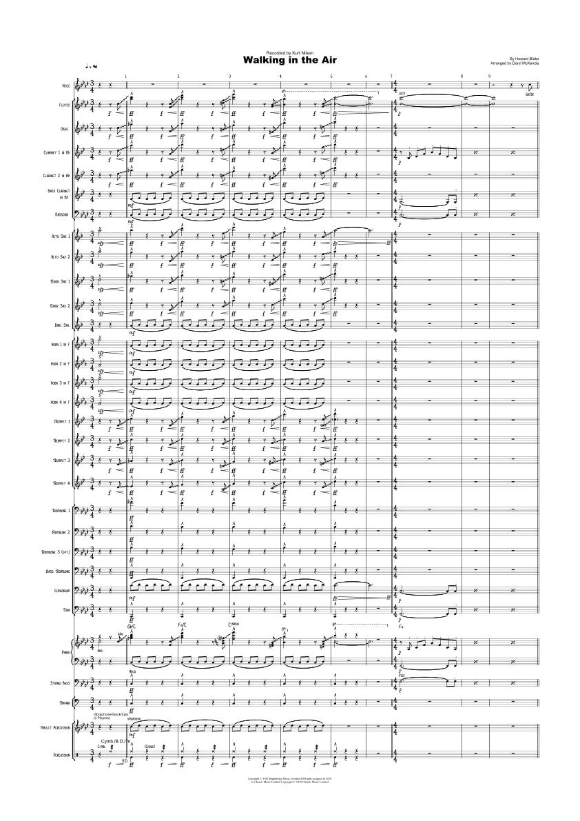 Walking In The Air (arr. Daryl McKenzie)