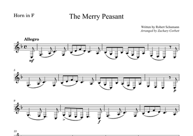 The Merry Peasant (arr. Zachary Corbett)