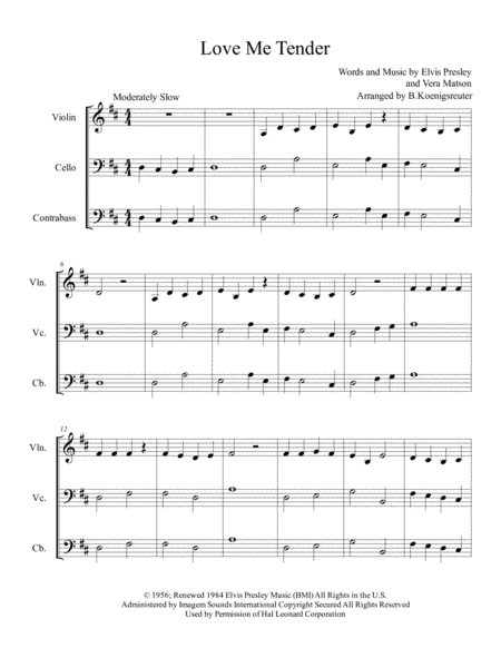 Love Me Tender (arr. Brennan Koenigsreuter)