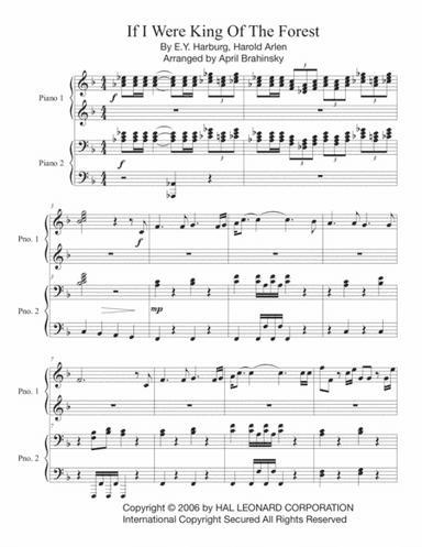 If I Were King Of The Forest (arr. April Brahinsky)
