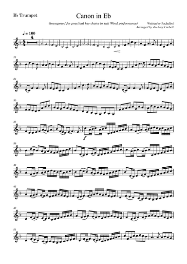 Canon in D (arr. Zachary Corbett)