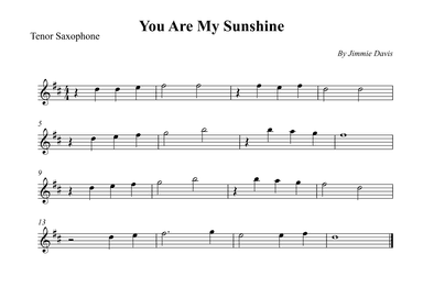 You Are My Sunshine (arr. Wesley S. SIlva)
