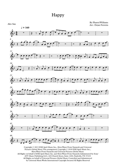 Happy (arr. Dejan Ferreira)