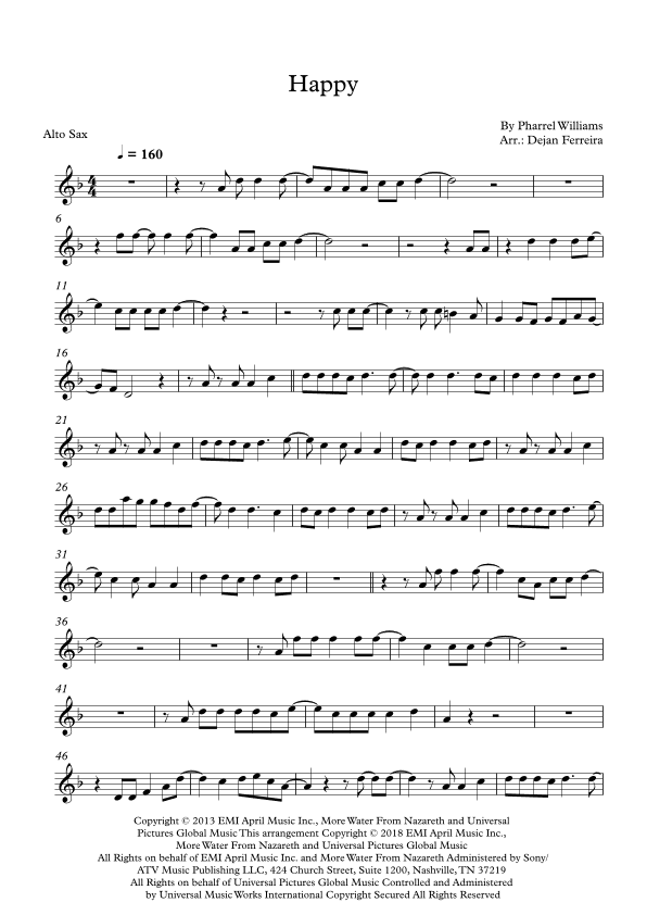 Happy (arr. Dejan Ferreira)