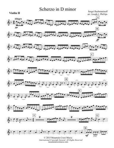 Scherzo in d minor-Violin 2 part (arr. Joseph J. Phillips)