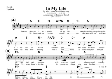 In My Life (arr. Bernardo Bernal Hidalgo)