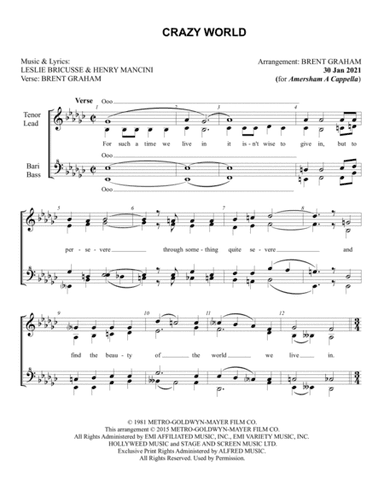 Crazy World (arr. Brent Graham)