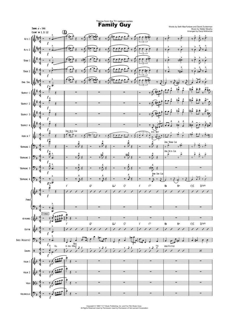 Theme From Family Guy (arr. Daryl McKenzie)