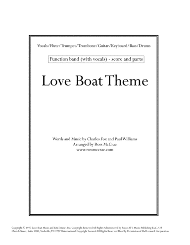 Love Boat Theme (arr. Ross McCrae)