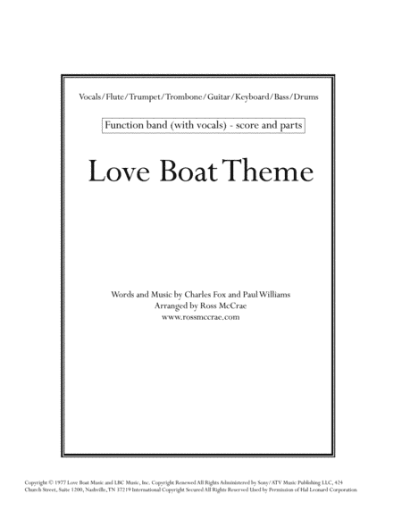 Love Boat Theme (arr. Ross McCrae)
