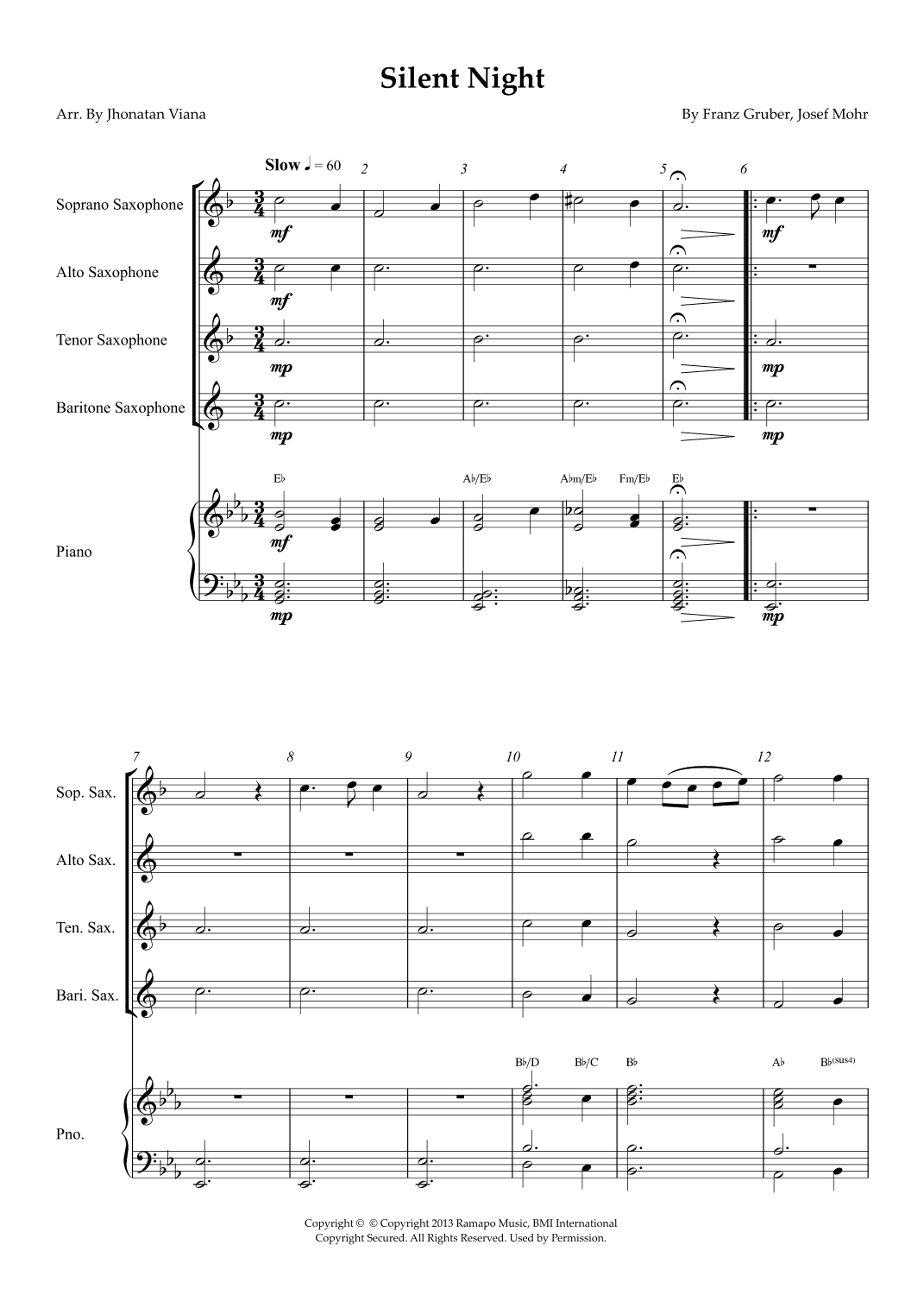 Silent Night (arr. Jhonatan Lucio Viana)