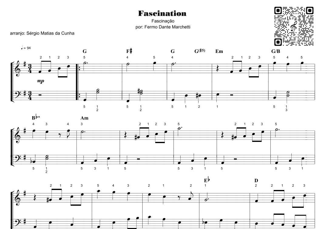 Fascination (Fascinaçao) (arr. Sérgio Matias da Cunha)