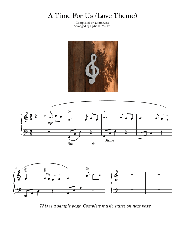 A Time For Us (love Theme) (arr. Lydia McCool)