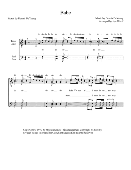 Babe (arr. Jay Althof)