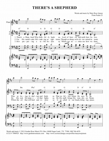 There's a Shepherd (Psalm 23, metrical)