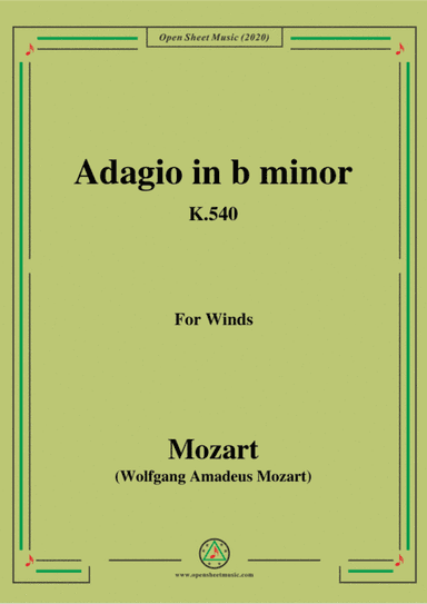 Mozart-Adagio in b minor,K.540,for Winds (arr. MSM)