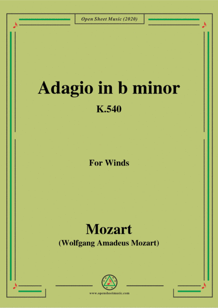 Mozart-Adagio in b minor,K.540,for Winds (arr. MSM)