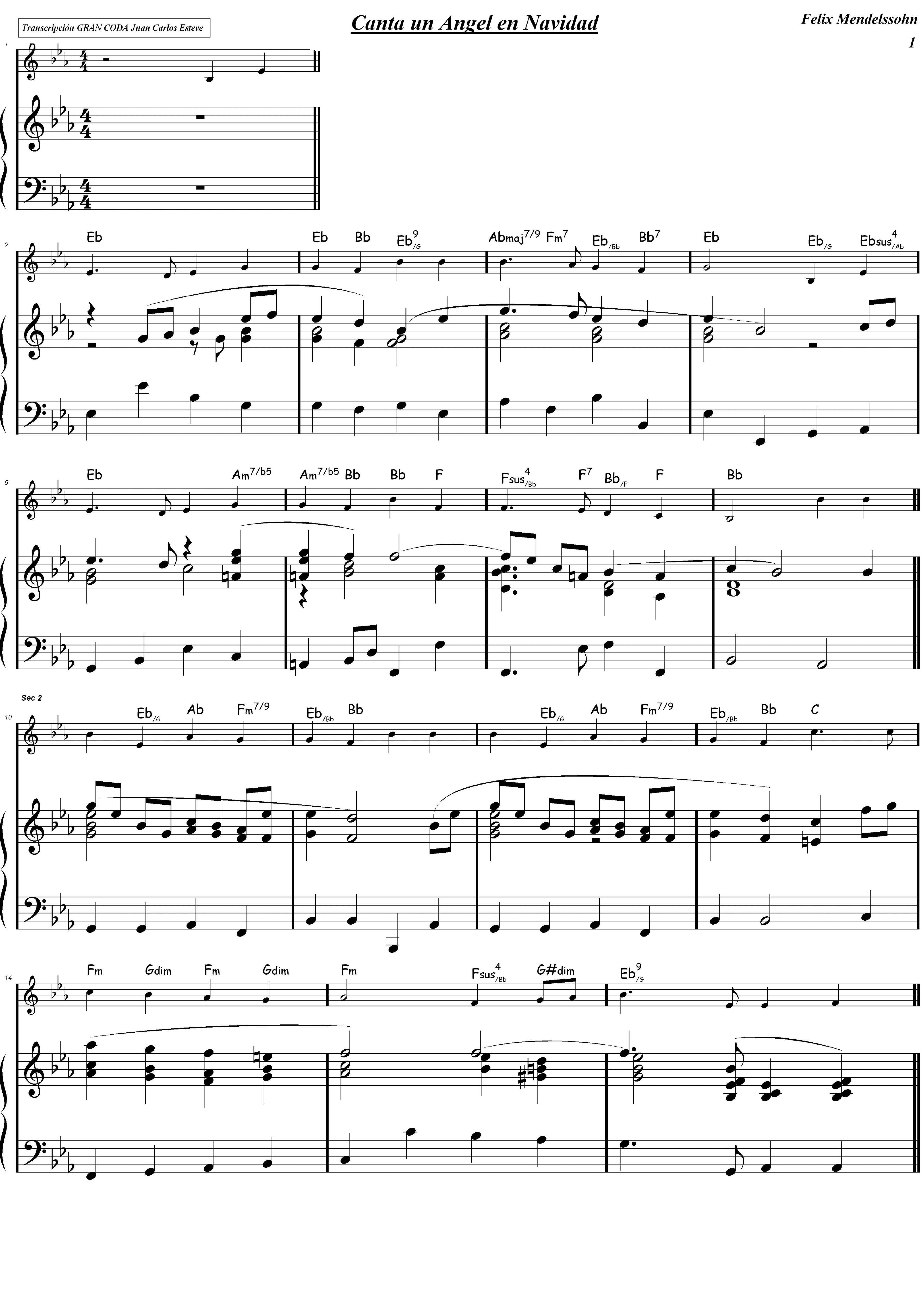 Canta Un Angel En Navidad (arr. juan carlos esteve de la concepción)