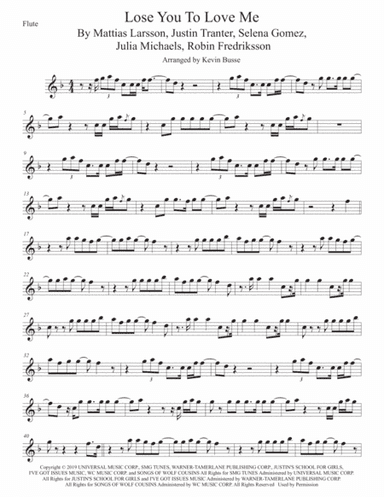 Lose You To Love Me (arr. Kevin Busse)