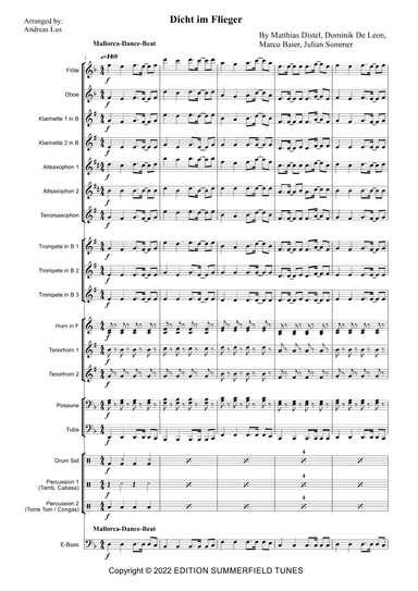 Dicht Im Flieger (arr. Andreas Lux)