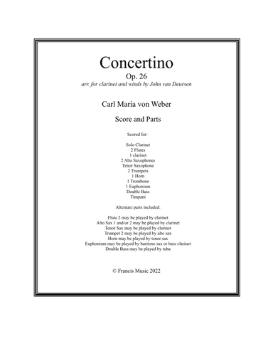 Concertino, Op. 26 (arr. John van Deursen)