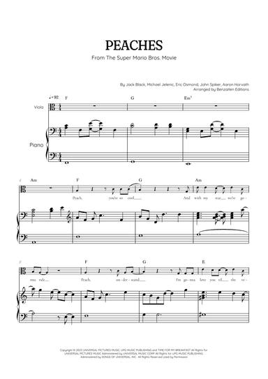 Peaches (arr. Benzaiten Editions)