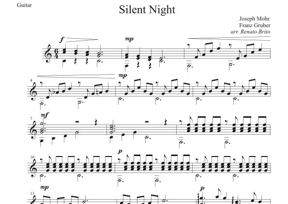 Silent Night - For Small Orquestra (arr. Renato Brito - Guitar part) (arr. Renato Brito)