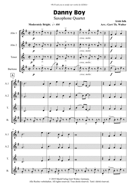 Danny Boy (arr. Gert Th. Walter)
