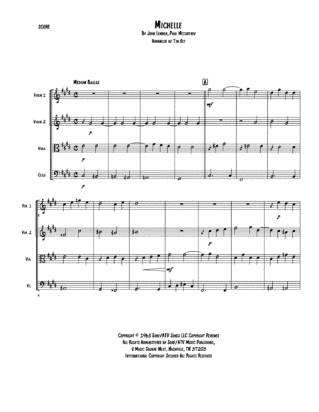 Michelle (arr. Tim Olt)