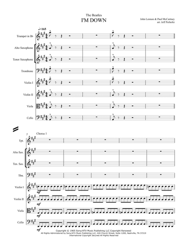 I'm Down (arr. Jeff Perholtz)