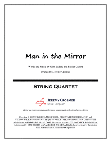 Man In The Mirror (arr. Jeremy Crosmer)