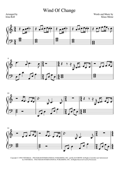 Wind Of Change (arr. Irina Rolf)