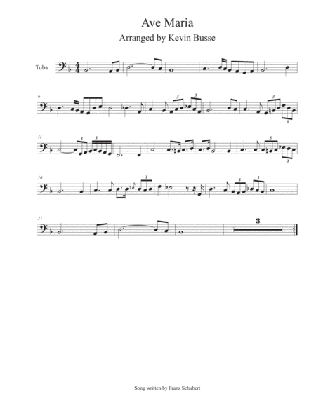 Ave Maria - Tuba (arr. Kevin Busse)
