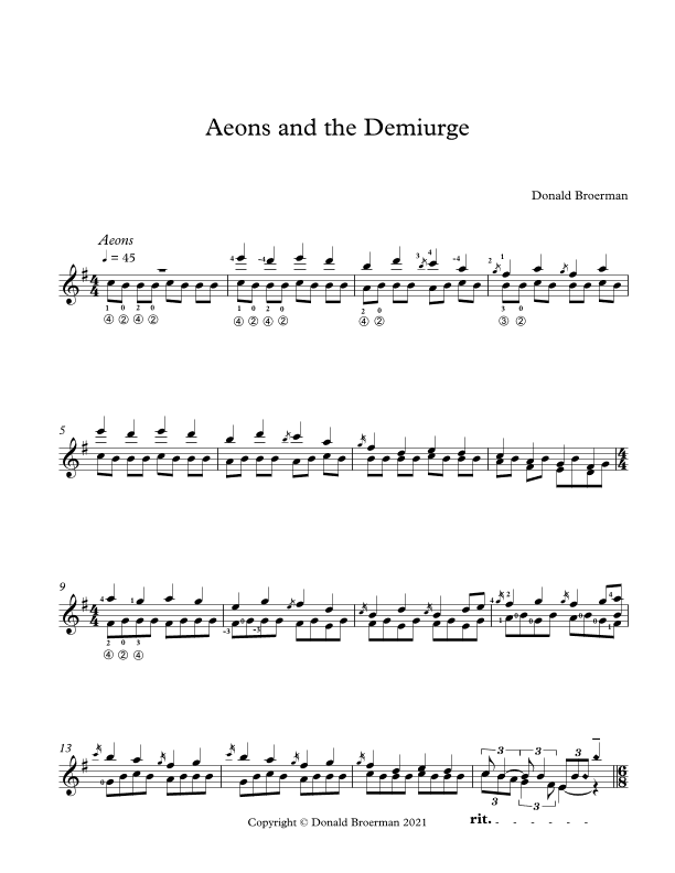 Aeons and The Demiurge