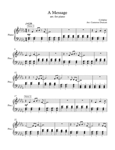 A Message (arr. Cameron Duncan)