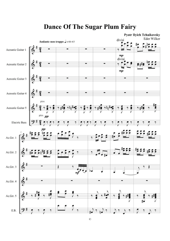 Dance of the Sugar Plum Fairy (arr. Eder W. B. Pena)