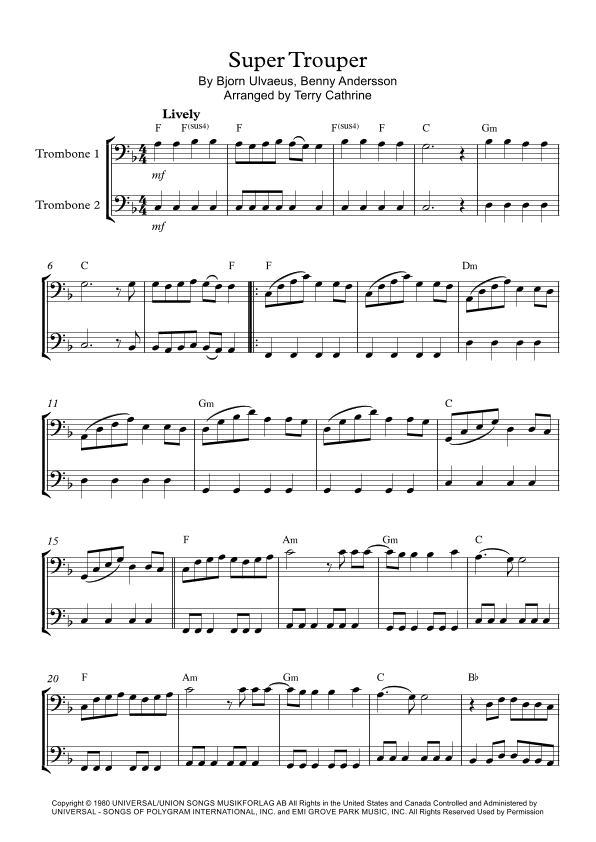 Super Trouper (arr. Terry Cathrine)