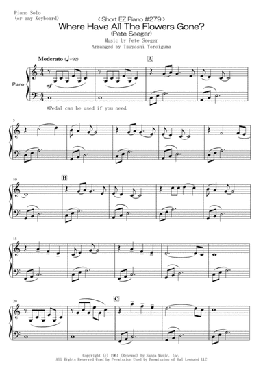 Where Have All The Flowers Gone? (arr. Tsuyoshi Yoroiguma)