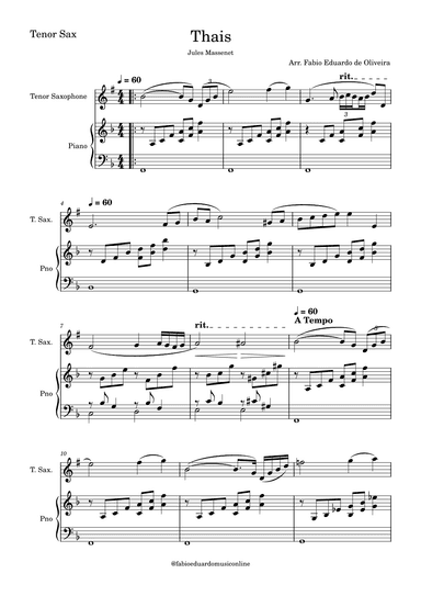 Thais (Meditation) (arr. Fabio Eduardo de Oliveira)