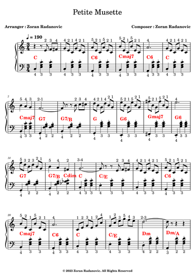 Petite Musette - for accordion